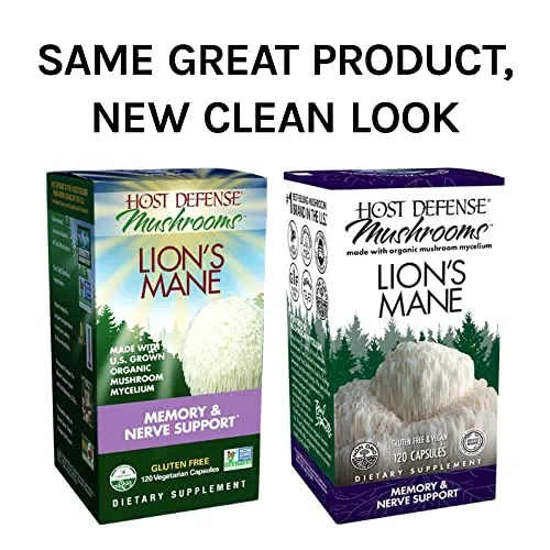 Host Defense Lion's Mane Capsules, 120 Capsules