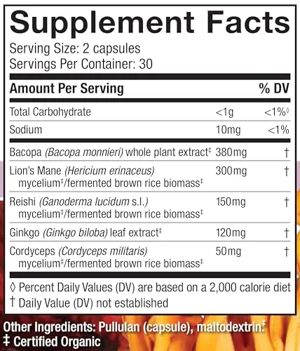 Host Defense MycoBotanicals Brain 60 Capsules