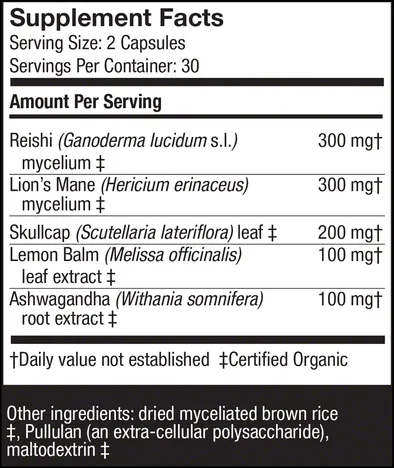 Host Defense® MycoBotanicals® Stress Decompress® - 60 Vegetarian Capsules