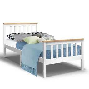 Kewarra Wooden Single Bed Frame White