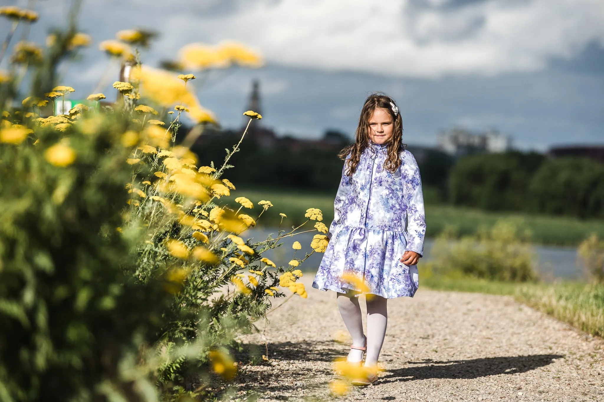 Kids' Trapeze Raincoat Light Blue