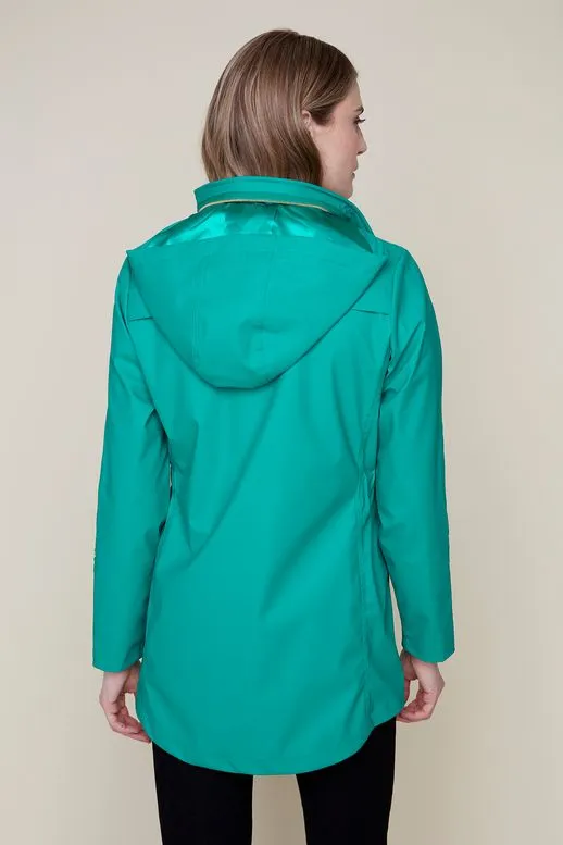 Knit Rain Jacket- Emerald Green