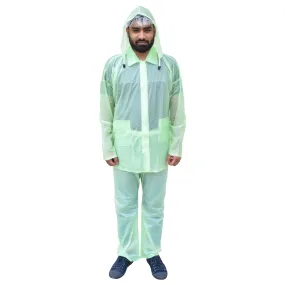 Kuber Industries PVC Raincoat for Men | Raincoat for Women| Waterproof Raincoat with Hood | Rain Coat for Men's Waterproof Bike (Sea Green)