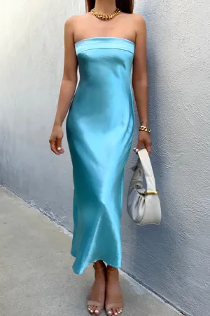 Leila Slip Dress - Aqua