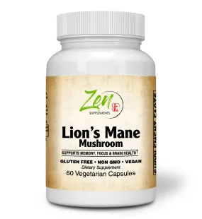 Lion's Mane Nootropic Brain Supplement (Organic) - 60 Caps