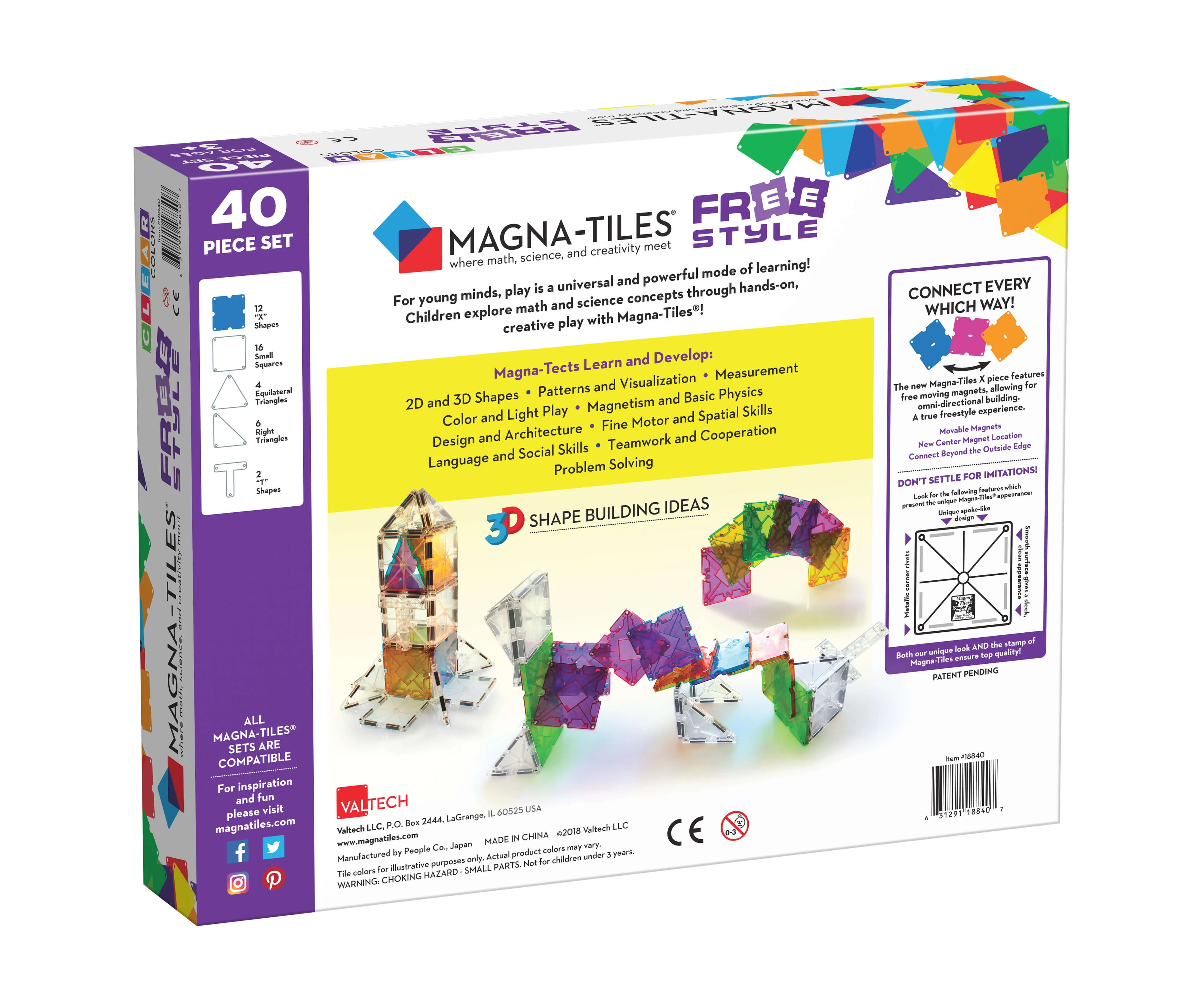 Magna-Tiles® Freestyle 40-Piece Set