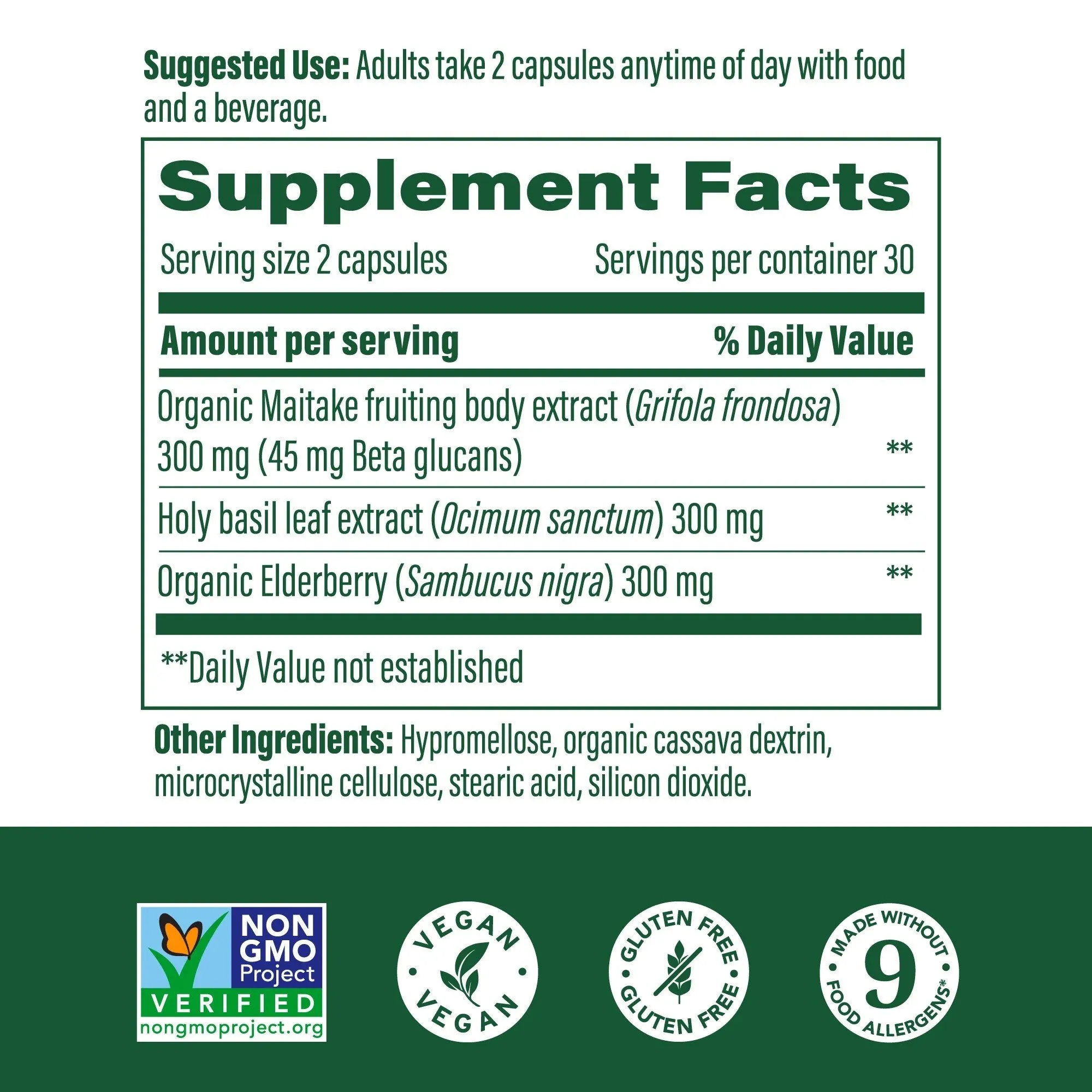 MegaFood Superfood Mushroom Immune Support 60 Capsule