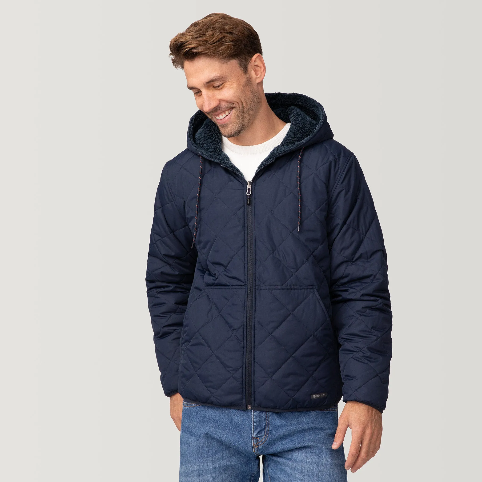 Men's Atlas Hooded Quilted Reversible Sherpa Jacket