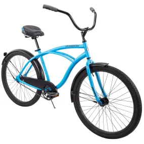 Men's Beach Cruiser Bike 26" Perfect Fit Frame Steel Comfort Ride, Matte Blue