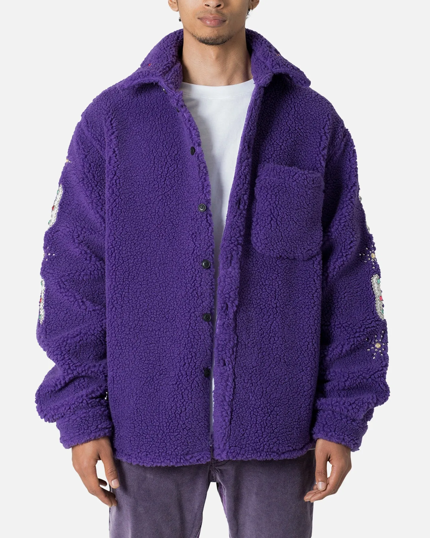 MNML Jewel Sherpa Jacket Purple