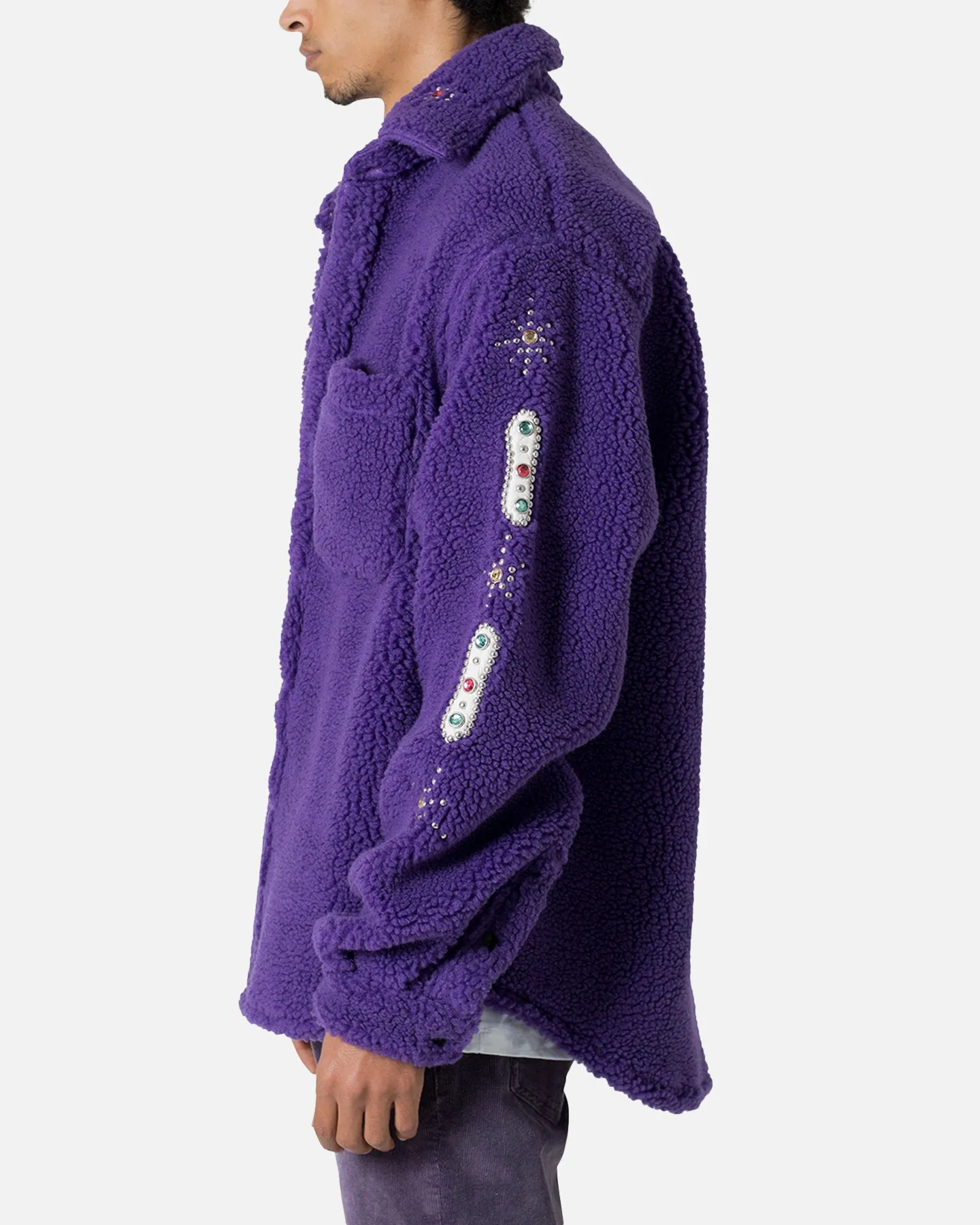 MNML Jewel Sherpa Jacket Purple