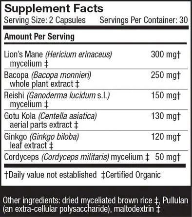 MycoBotanicals® Brain - 60 Vegetarian Capsules