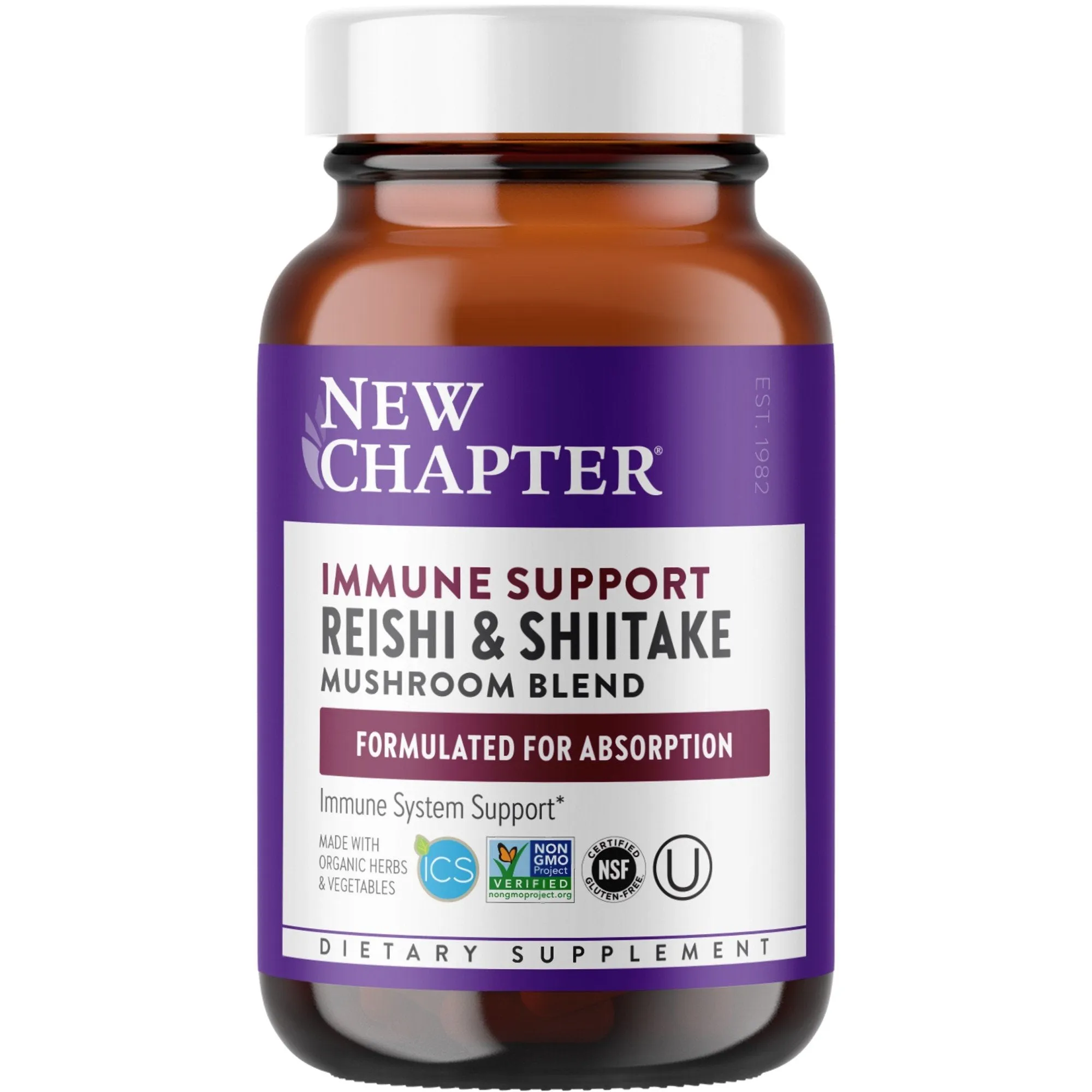 New Chapter Immune Support: Reishi & Shiitake Mushroom Blend 60 Capsule