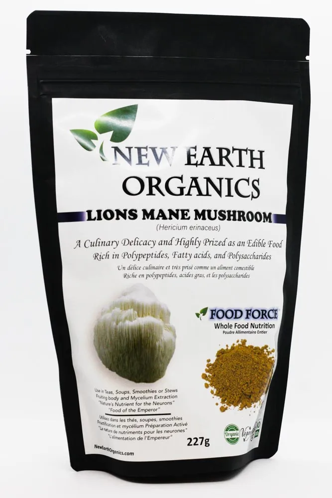 New Earth Organics Lions Mane Mushroom (227g)