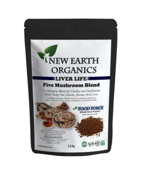 New Earth Organics Liver Life - 5 Mushroom Blend (112g)