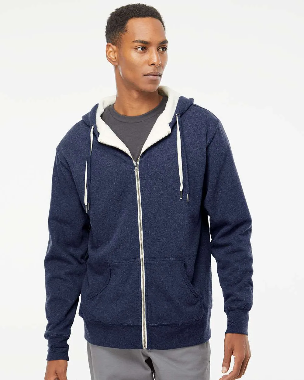 [NEW] Independent Trading Co. Sherpa-Lined Hooded Sweatshirt