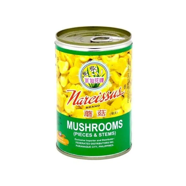 NIRCISSUS MUSHROOM PIECES & STEMS TIN 380G