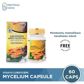 O'Kayo Nature Cordyceps Mycelium Capsule (Dong Chong Xia Cao) - Suplemen Kesehatan Paru dan Ginjal