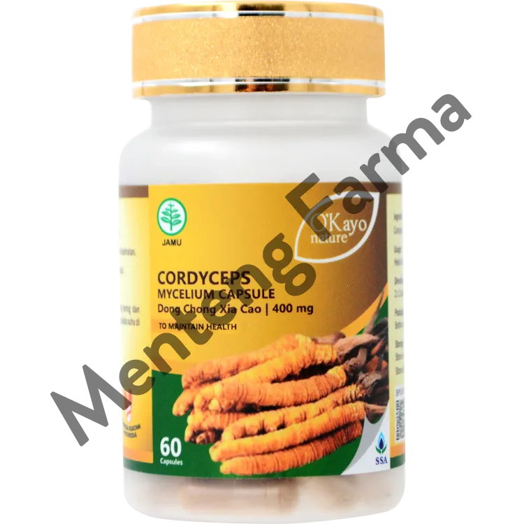 O'Kayo Nature Cordyceps Mycelium Capsule (Dong Chong Xia Cao) - Suplemen Kesehatan Paru dan Ginjal