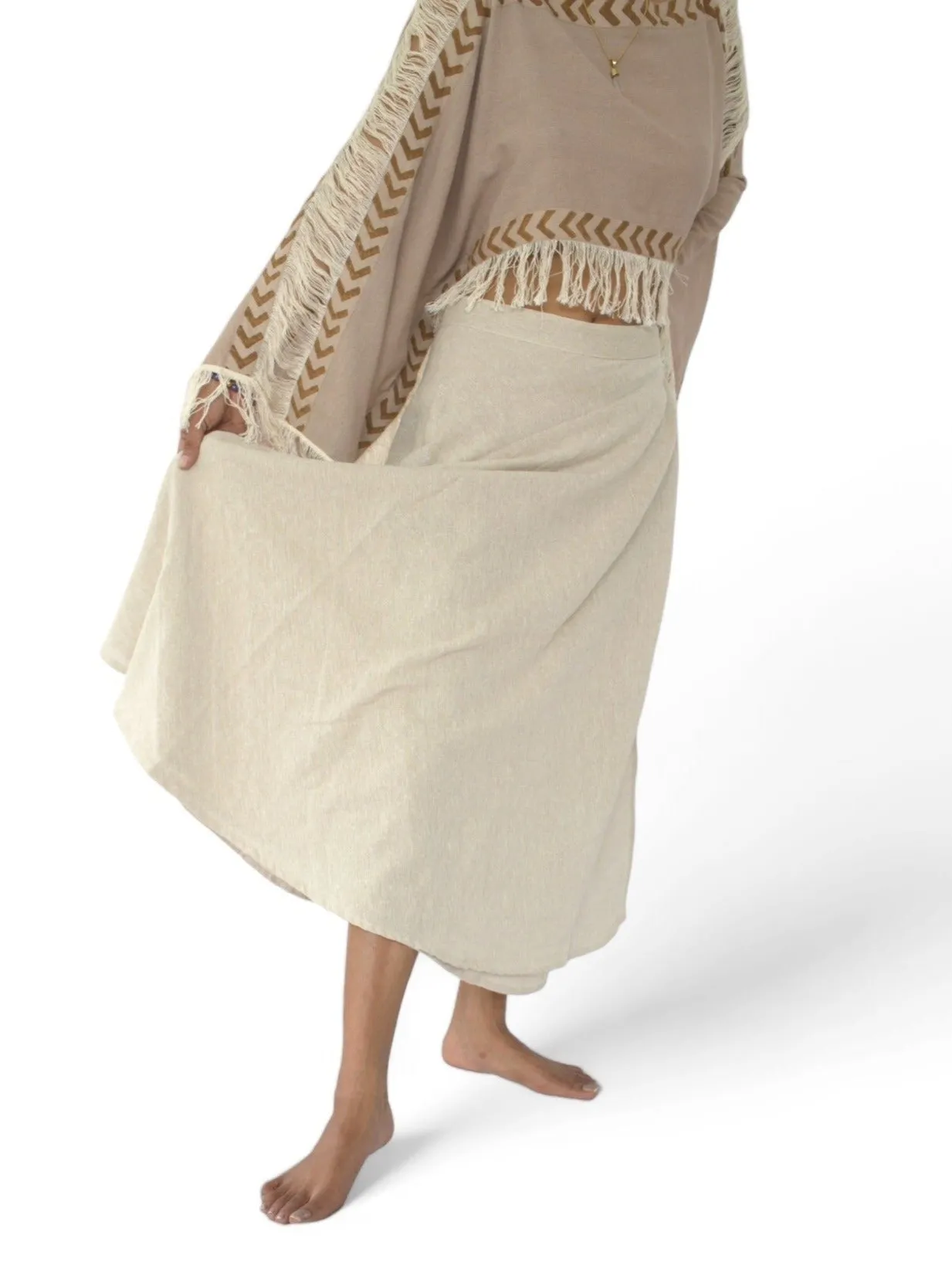 Organic Cotton Cool Sand Wrap Skirt