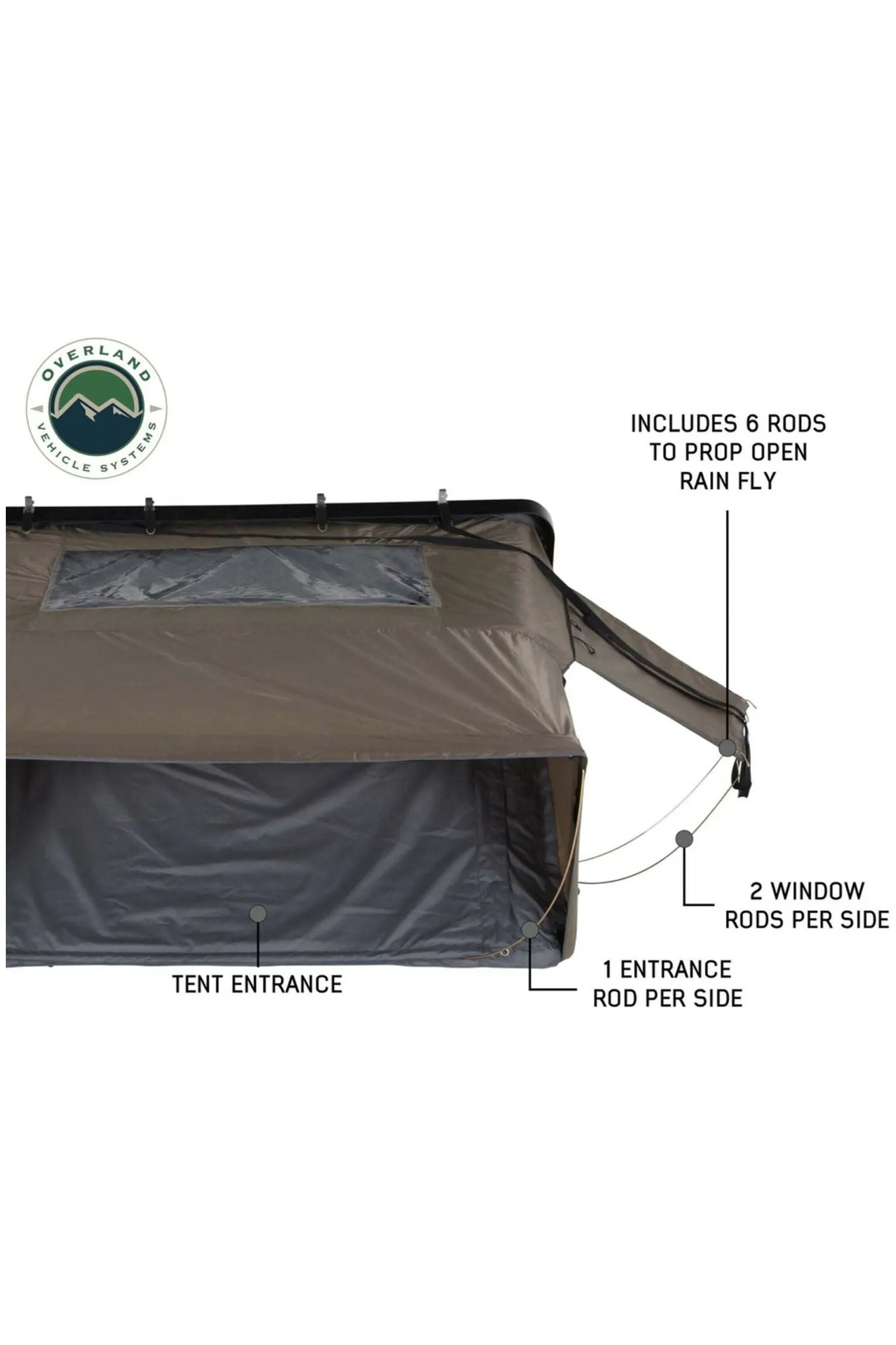 Overland Vehicle Systems Bushveld II 2  Person Hardhell Rooftop Tent