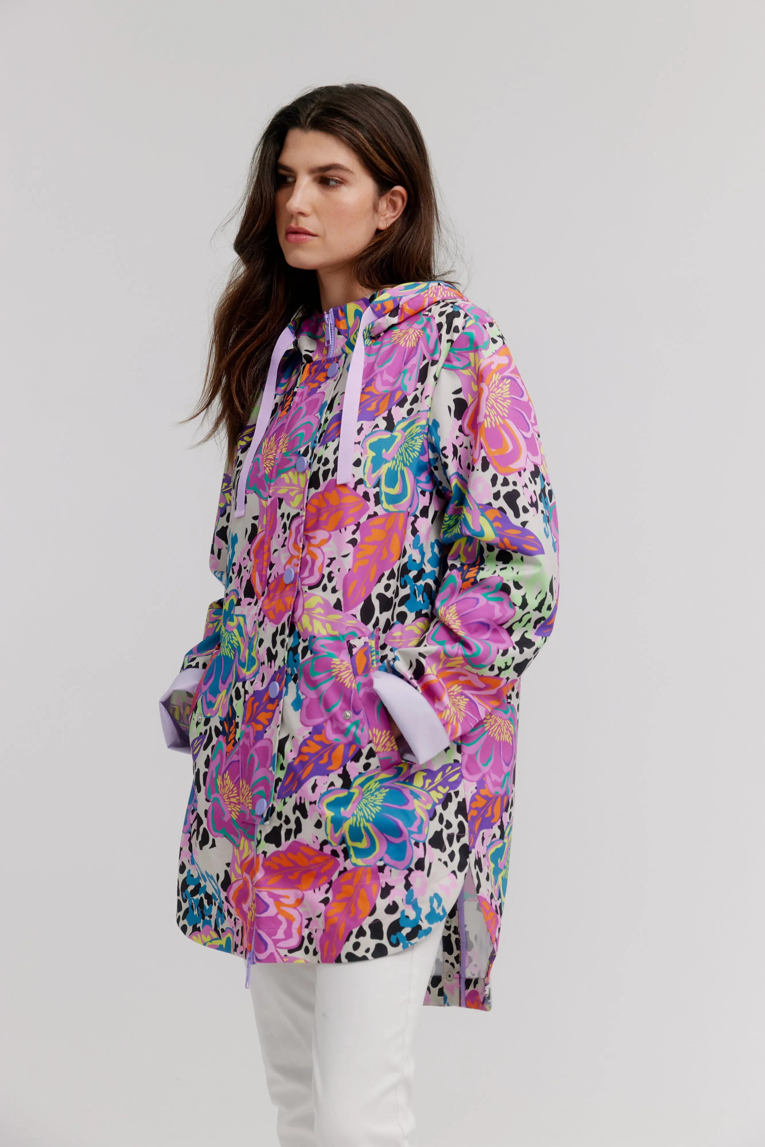 Packable Raincoat W Hi/Lo Hem