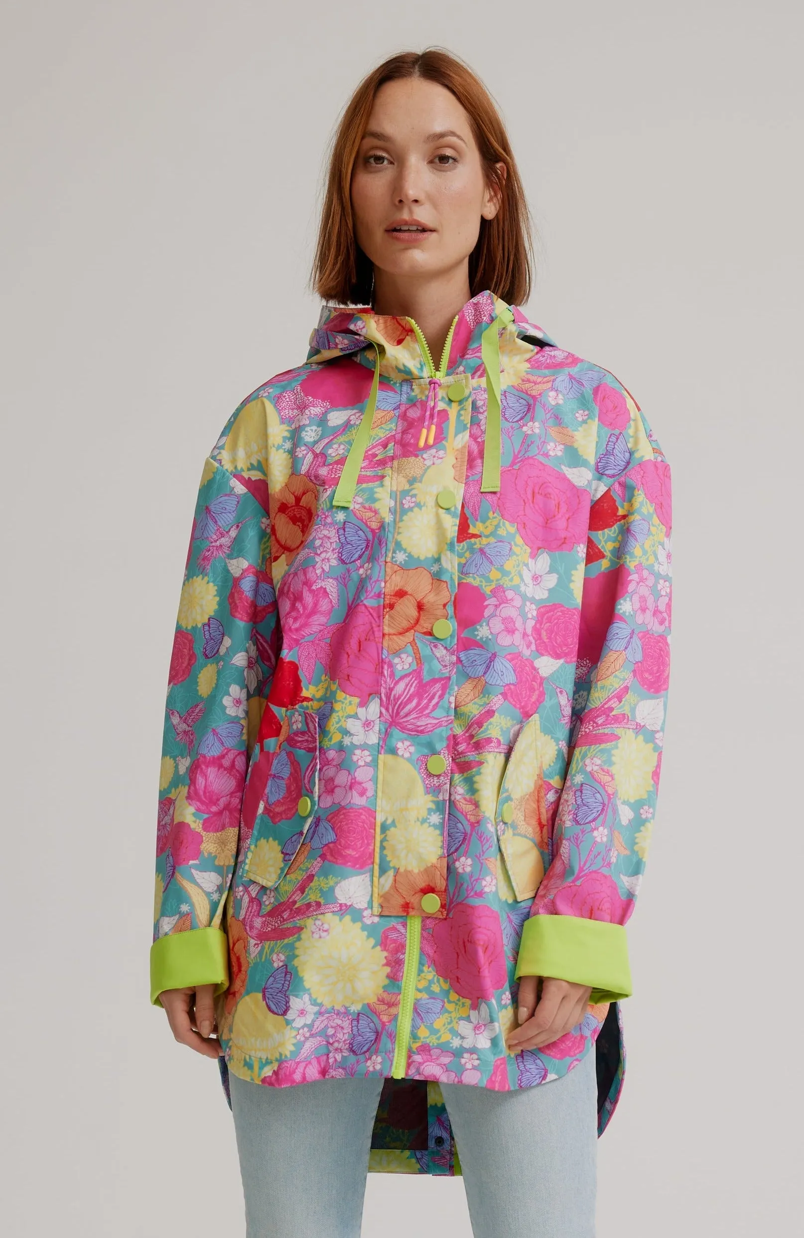 Packable Raincoat W Hi/Lo Hem