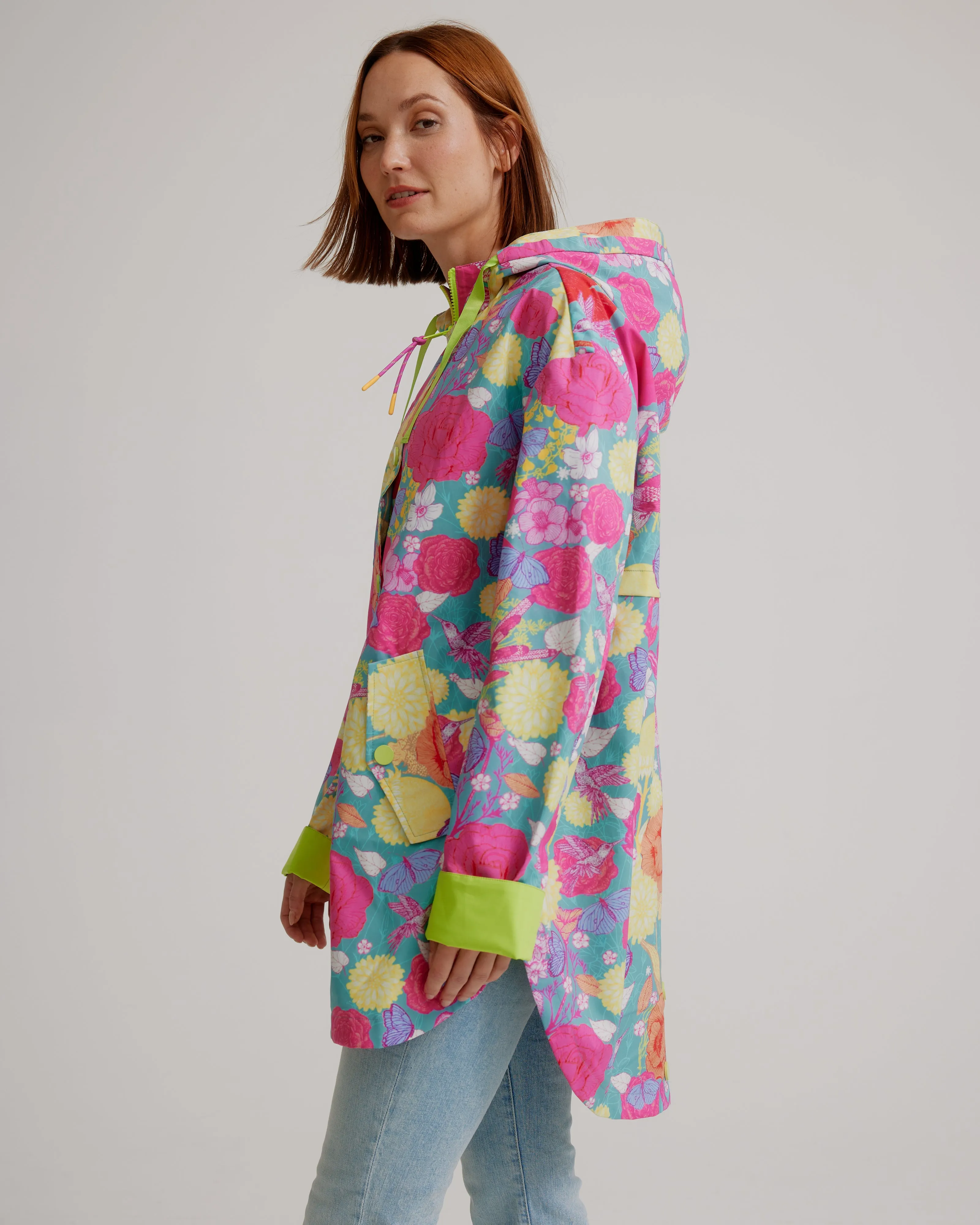 Packable Raincoat W Hi/Lo Hem