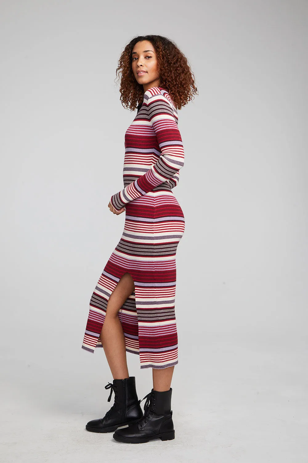 Palm Roxy Stripe Midi Dress