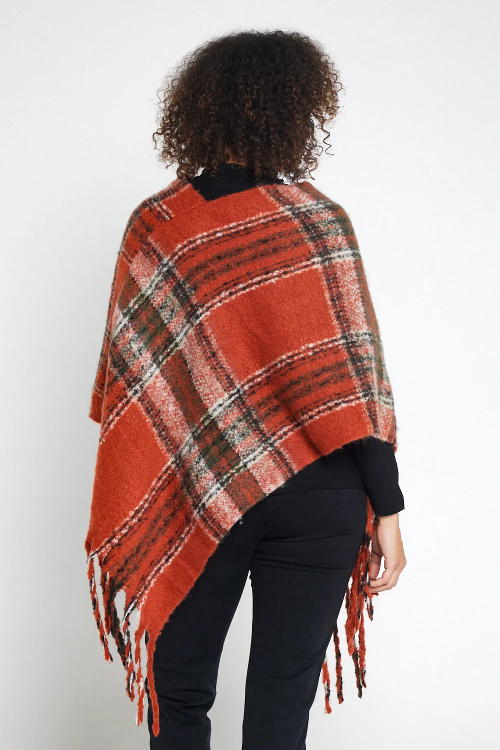 Payton Super Soft Poncho - Rust