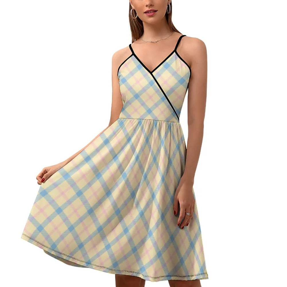 Plaid Women's Elegant Suspender Dress - 5 colors