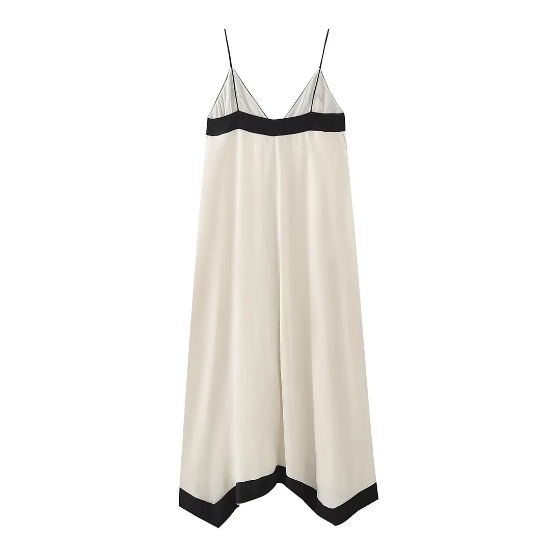 Pre Order:  Contrast Black and White Slip Dress