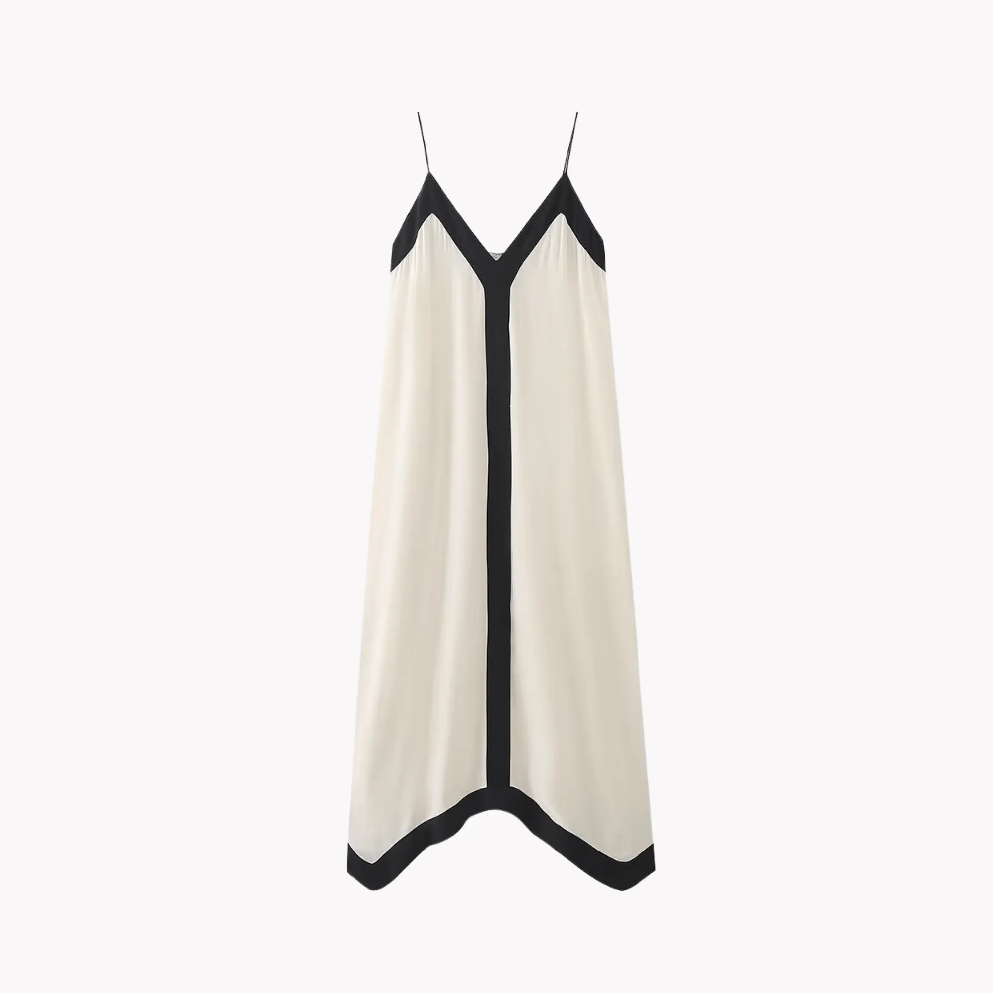 Pre Order:  Contrast Black and White Slip Dress