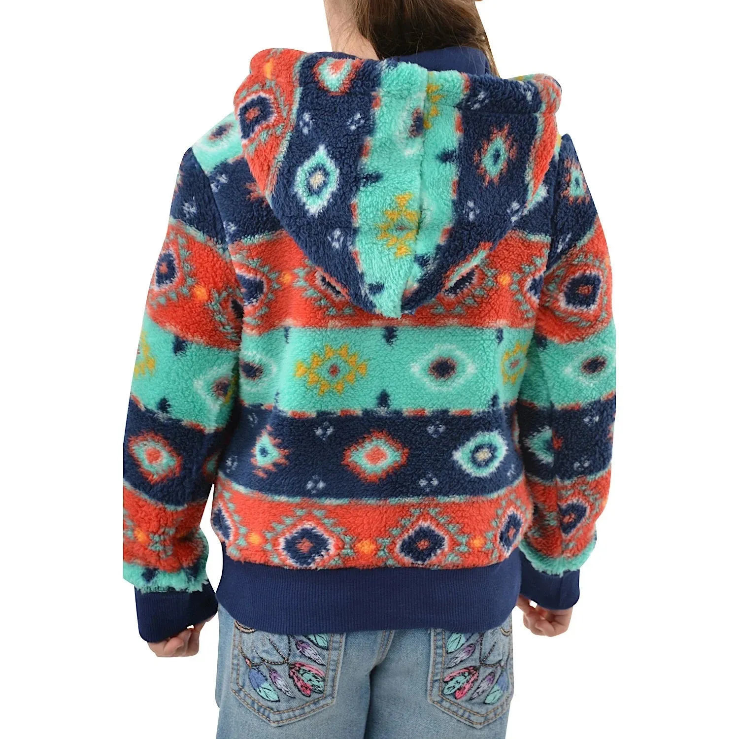 Pure Western Cailan Zip Up Hoodie-Navy/Multi