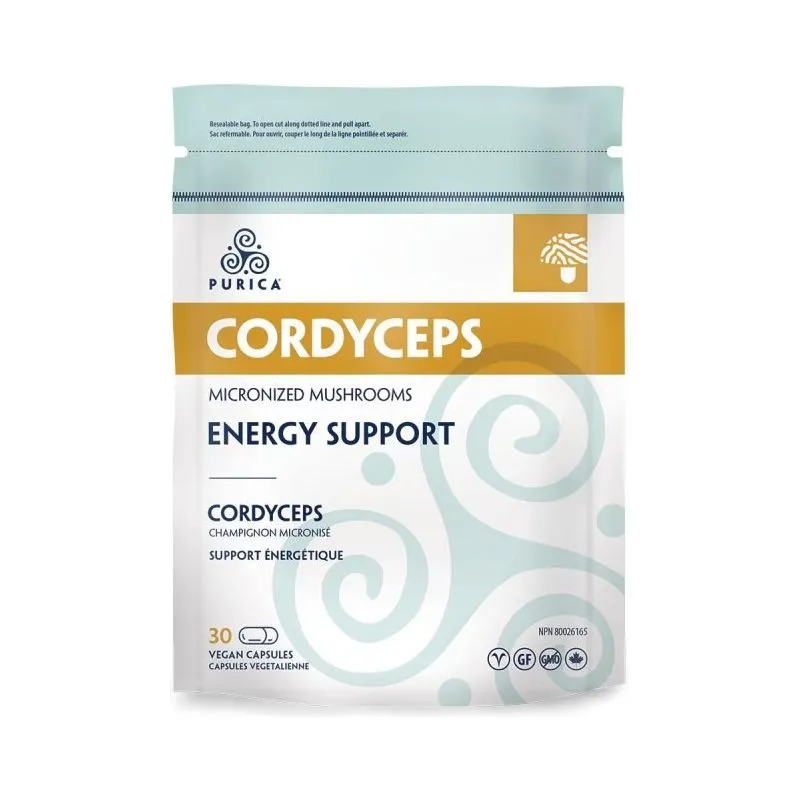 Purica Cordyceps Micronized Mushrooms Energy Support Capsules