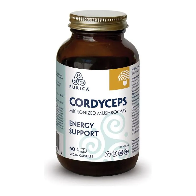 Purica Cordyceps Micronized Mushrooms Energy Support Capsules