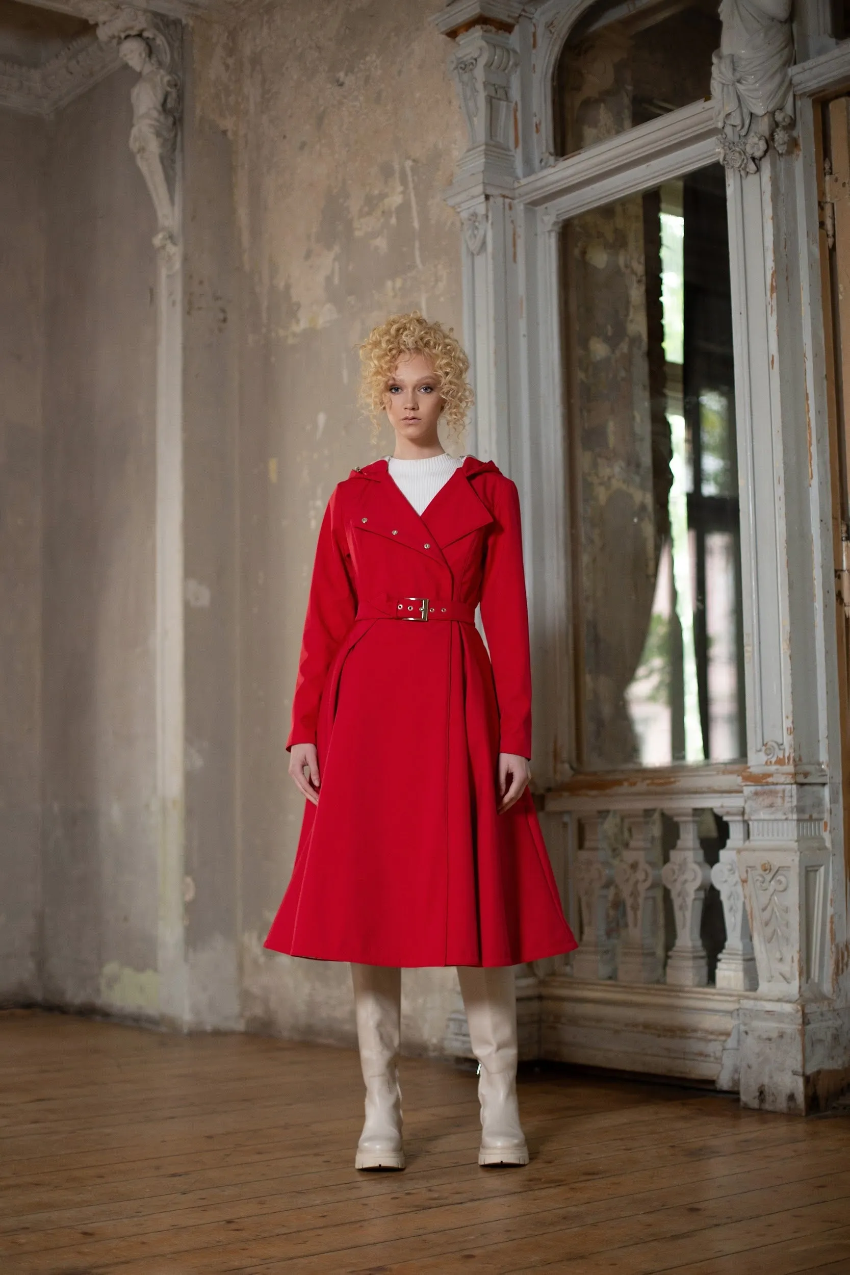 Queen of Hearts Raincoat Red