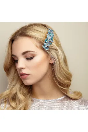 Queenmee Hair Accessories Vintage Hair Clip Rhinestone Leaf