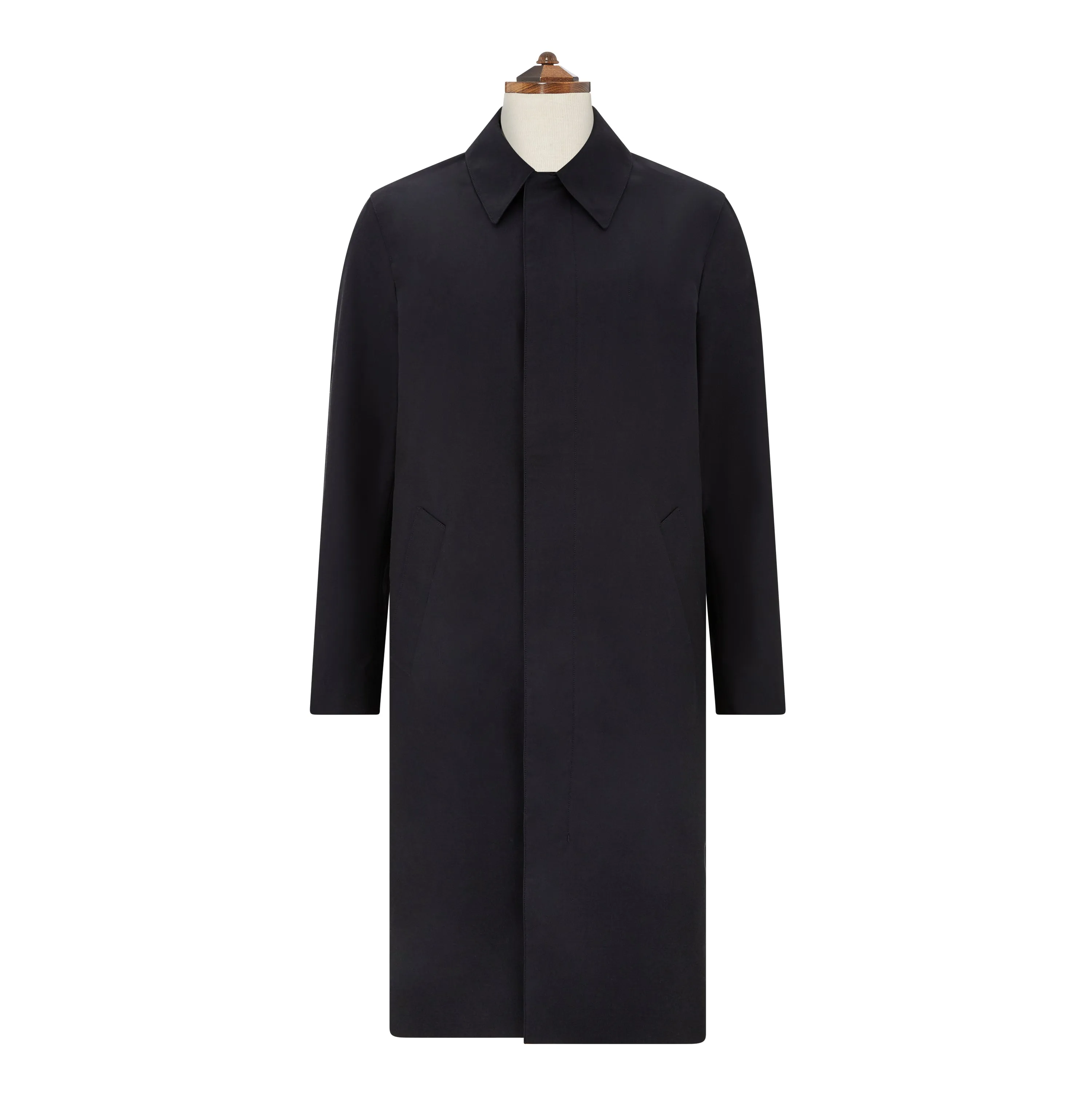 Raiden Navy Cotton Gabardine Raincoat