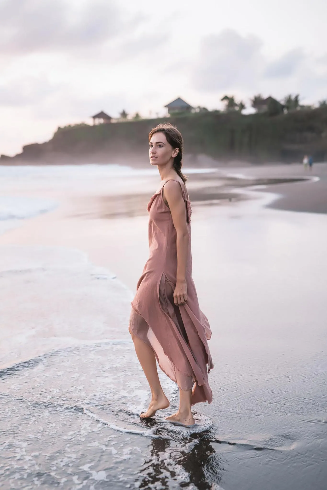 Rose Bridesmaid Dress • Midi Pink Casual Dress