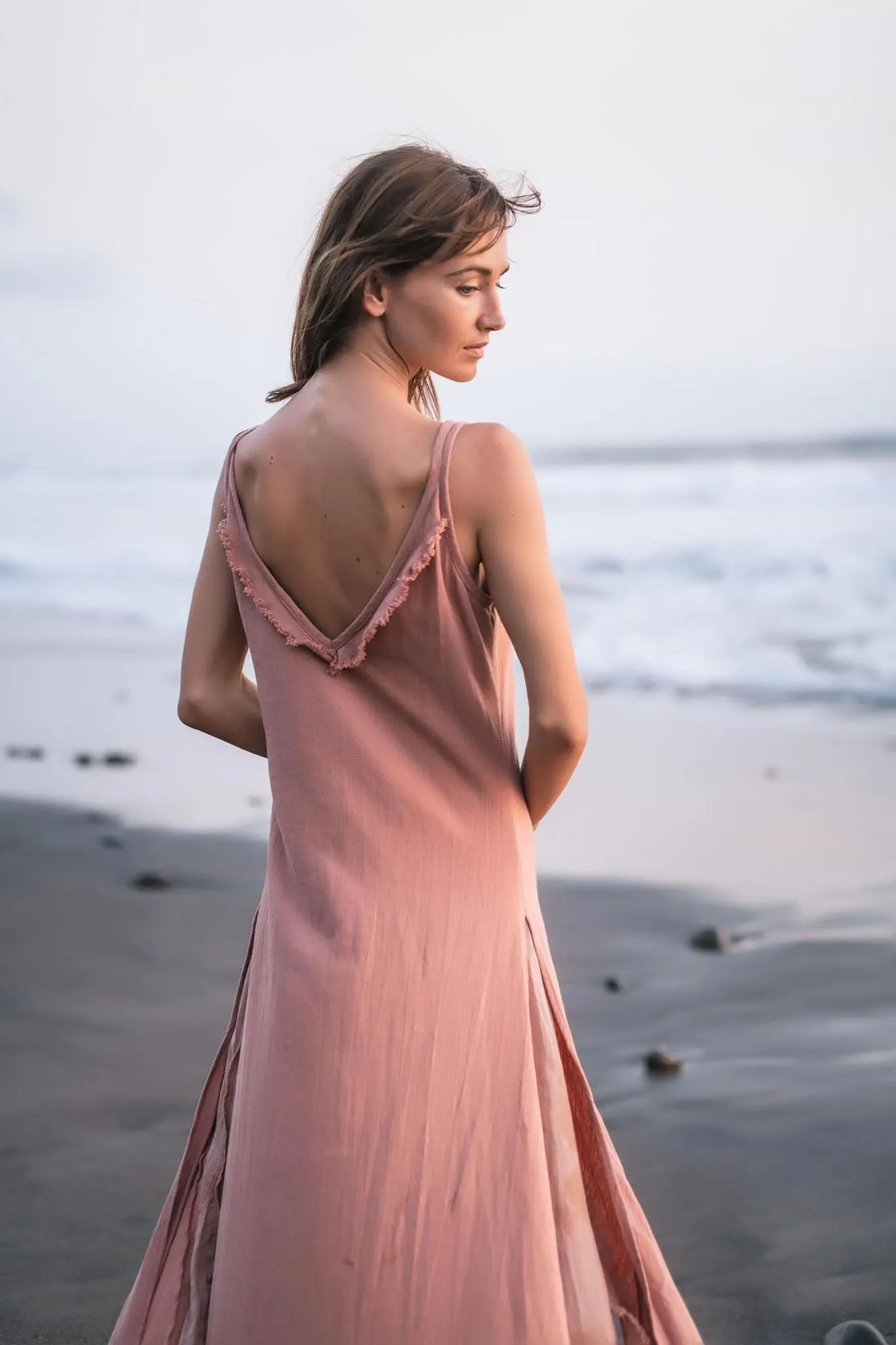 Rose Bridesmaid Dress • Midi Pink Casual Dress