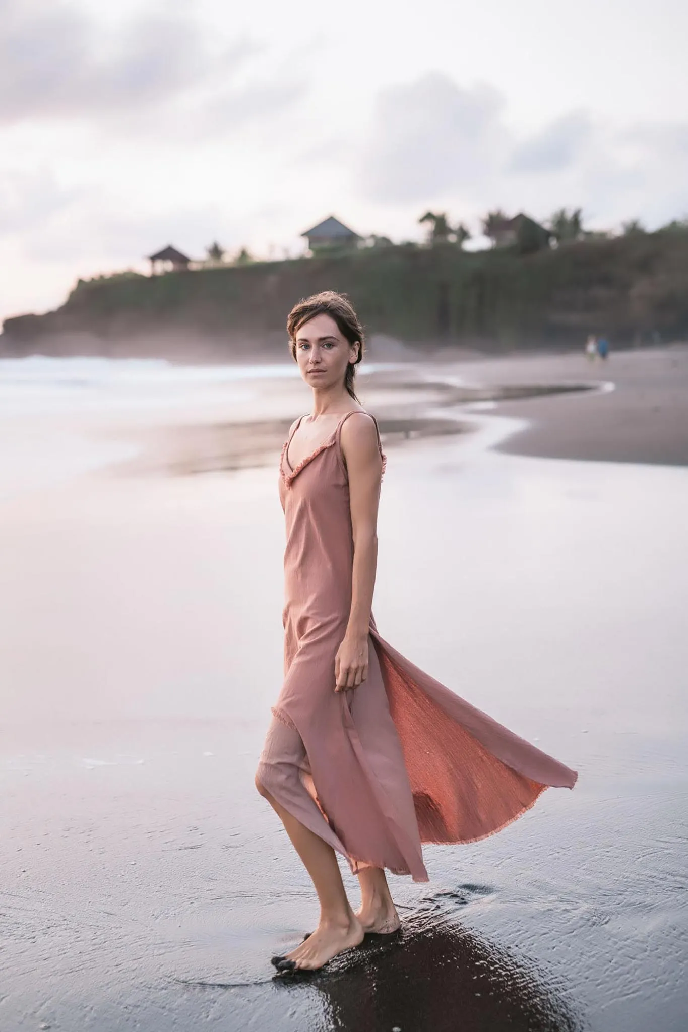 Rose Bridesmaid Dress • Midi Pink Casual Dress