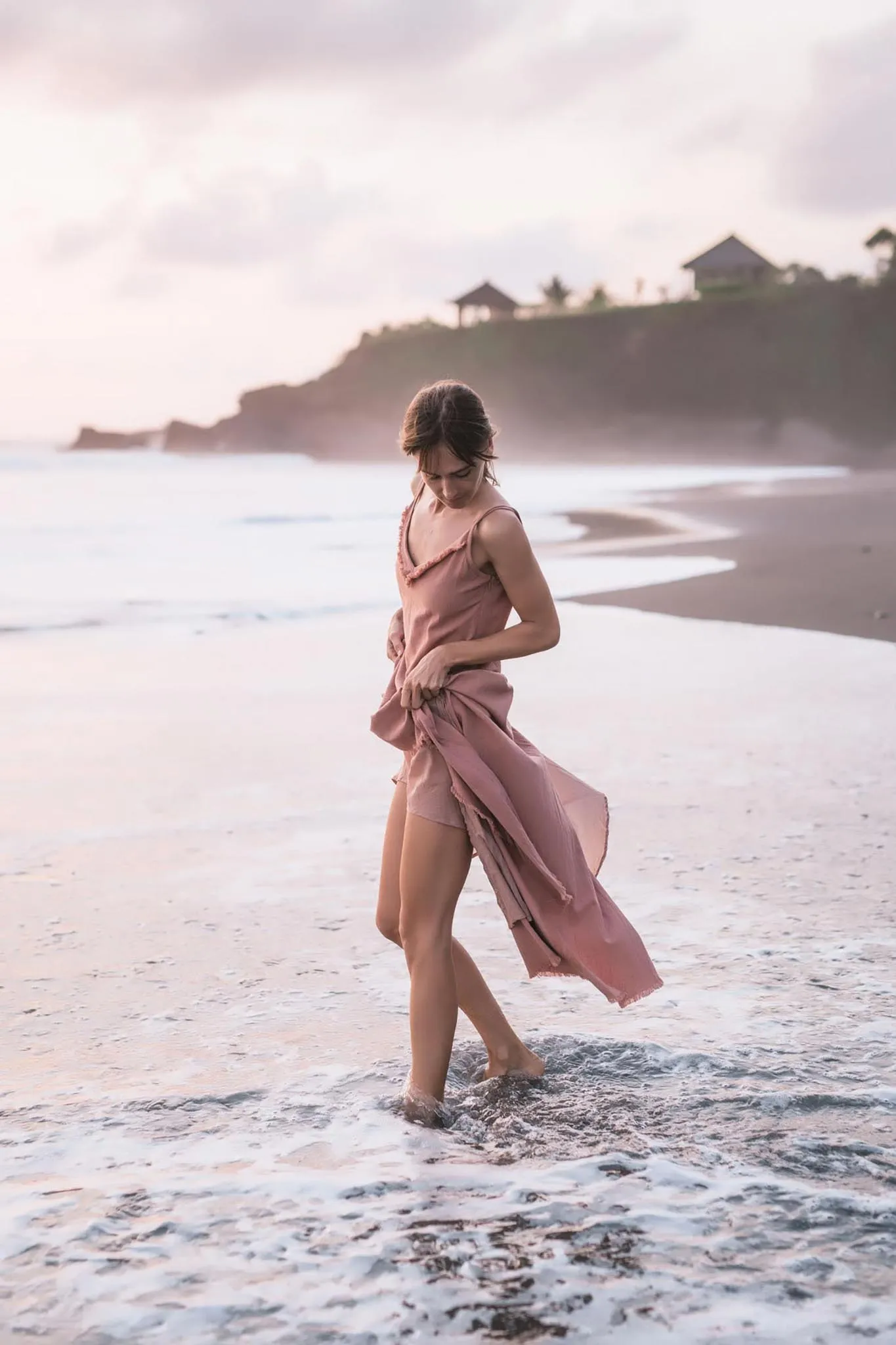 Rose Bridesmaid Dress • Midi Pink Casual Dress