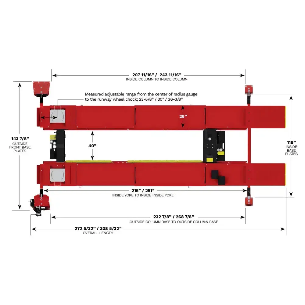 Rotary ARO22 HD 4-Post Alignment Lift, 22K, Open Front