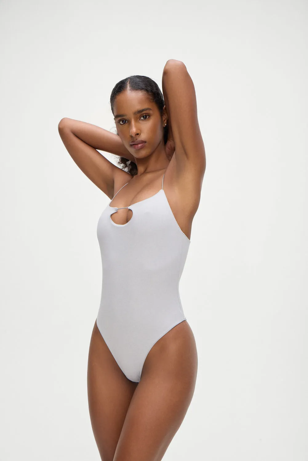 Rutherford Cheeky One Piece Swimsuit - Heather Grey