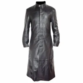 RW Authentic Sheepskin Matrix Long Leather Coat