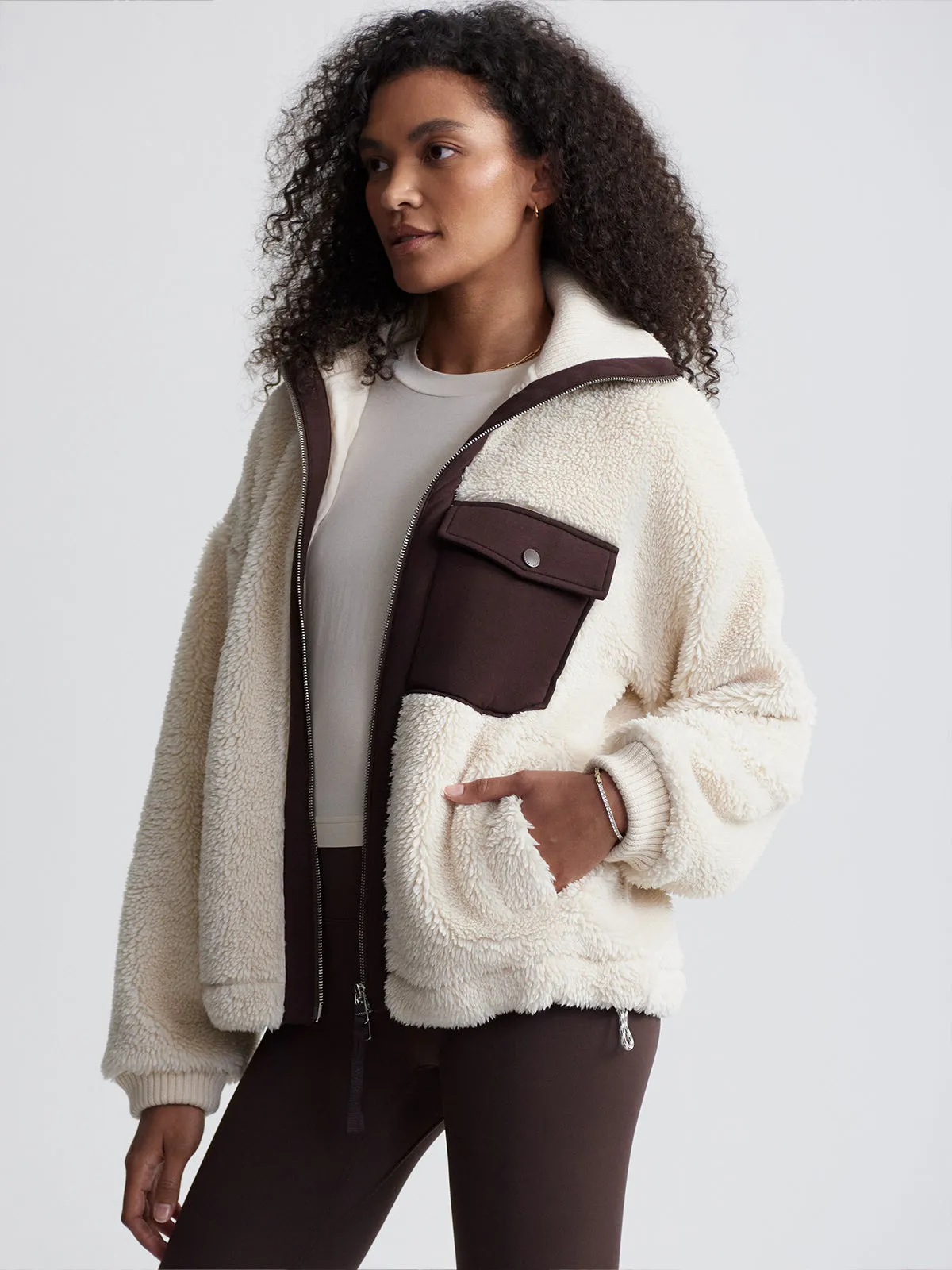 Sandshell / Coffee Bean Lowell Sherpa Jacket