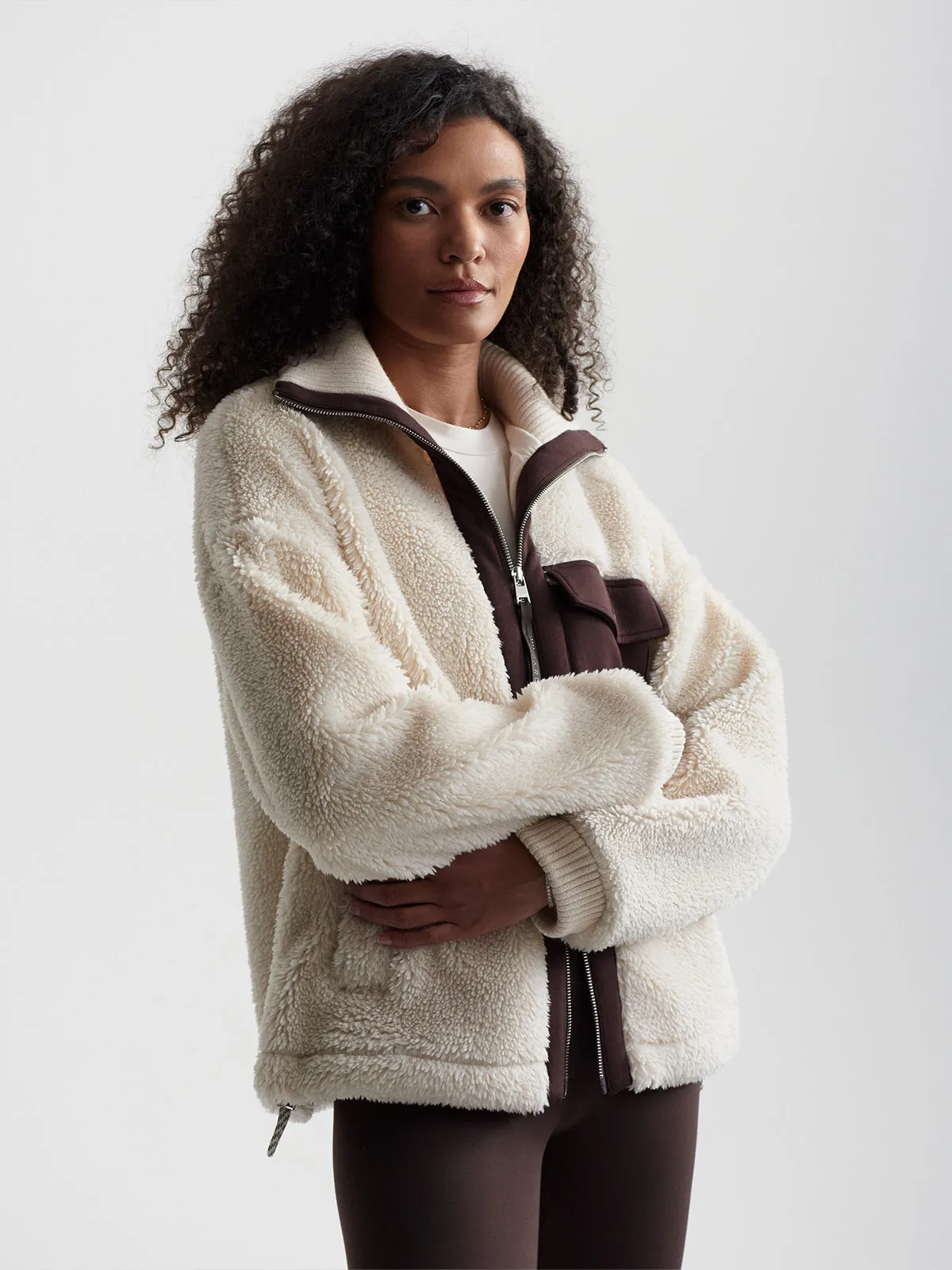 Sandshell / Coffee Bean Lowell Sherpa Jacket