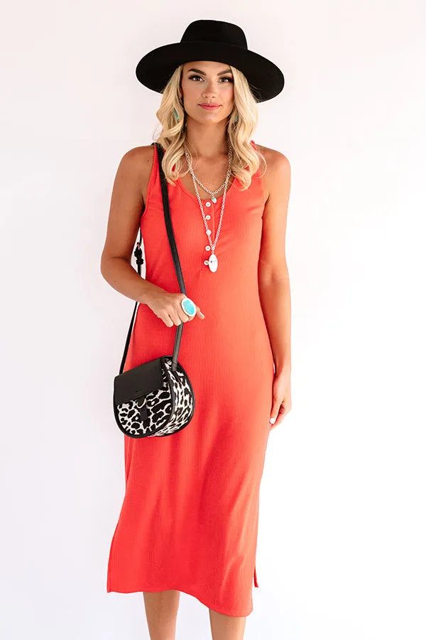 Seaside Mood Midi In Tangerine