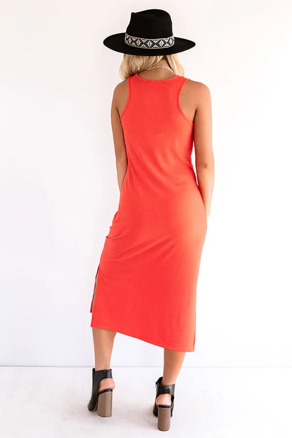 Seaside Mood Midi In Tangerine